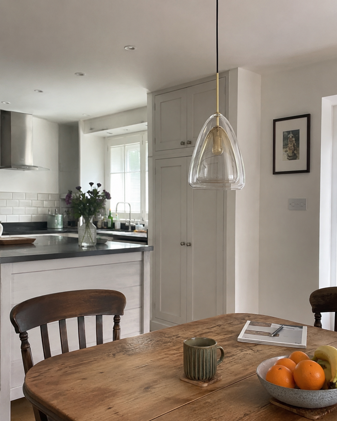 Delphine | Double-Shell Glass Pendant