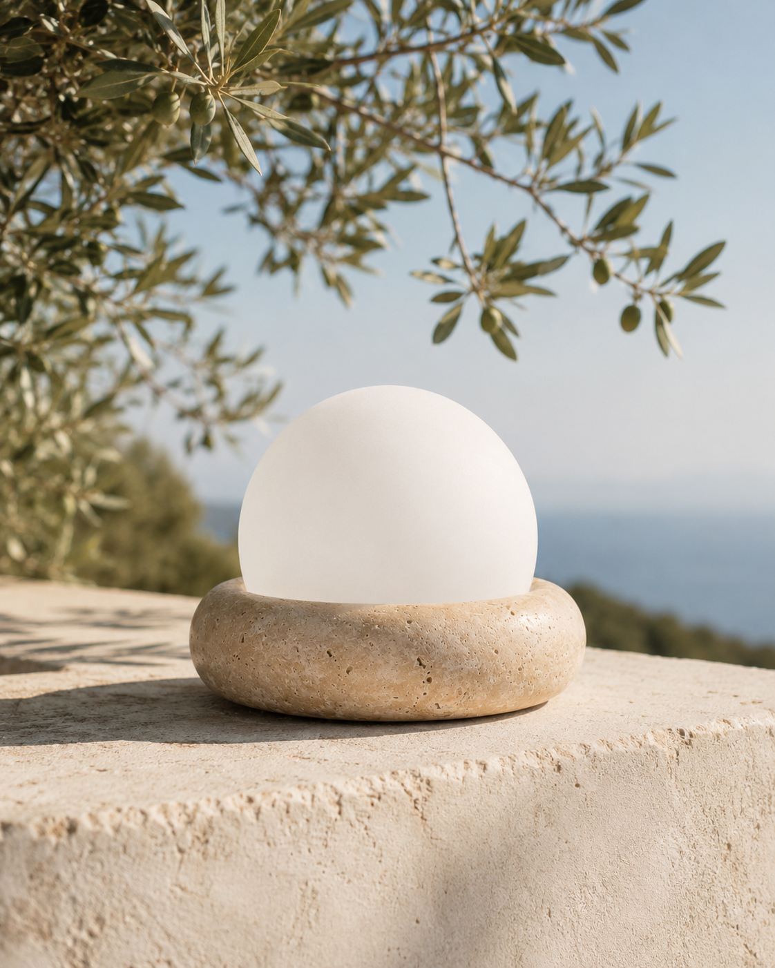 Pebble | Cordless Stone Dome Lamp