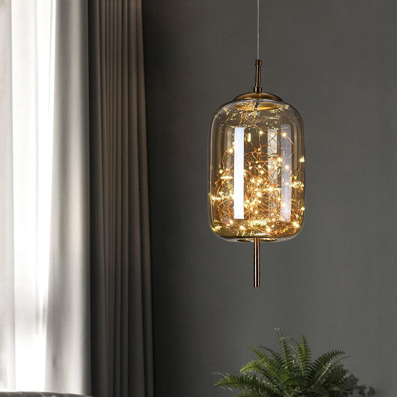 Nordic Style Glass Pendant Light for Bar and Hotel