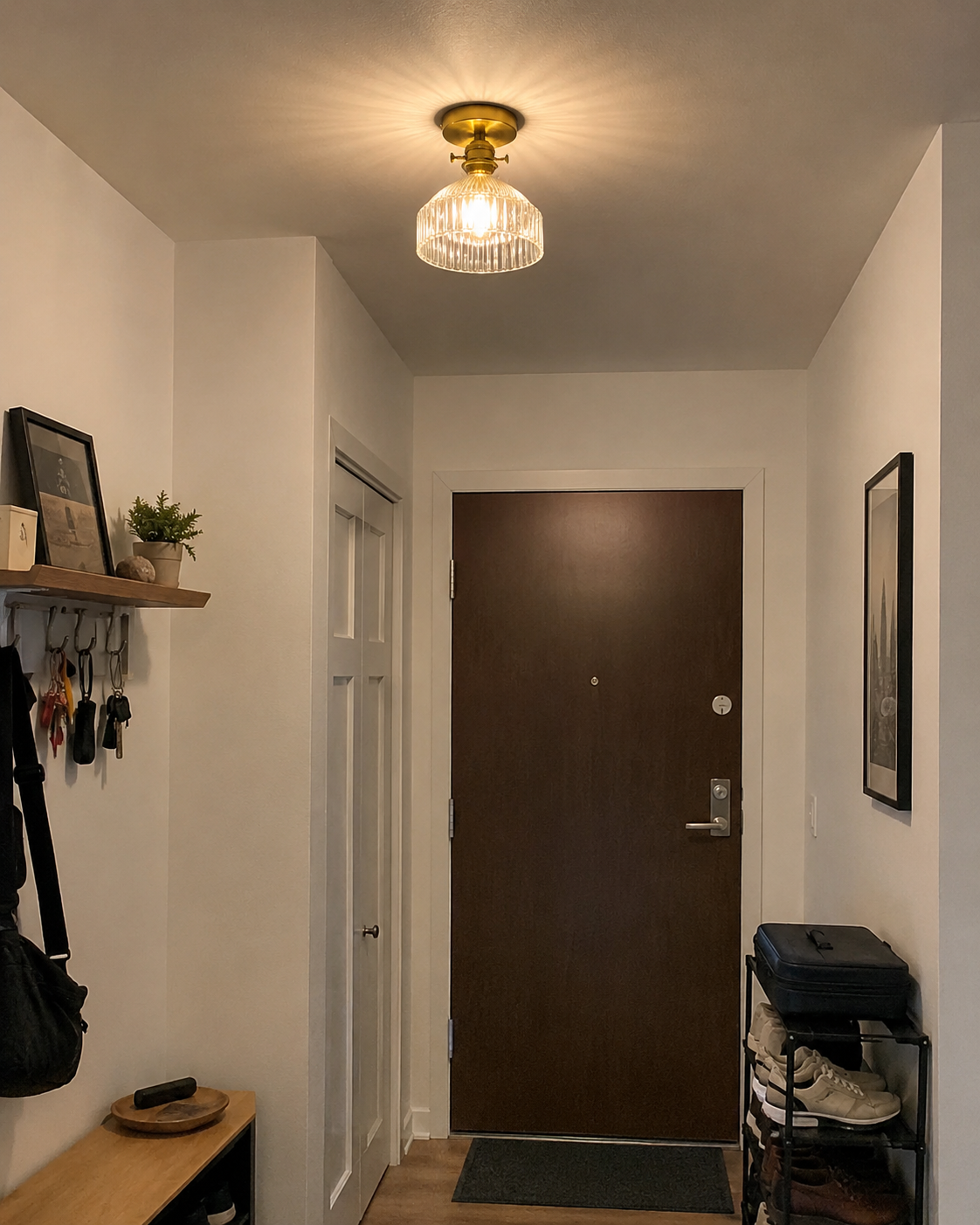 Odette | Ribbed Glass Flush Mount