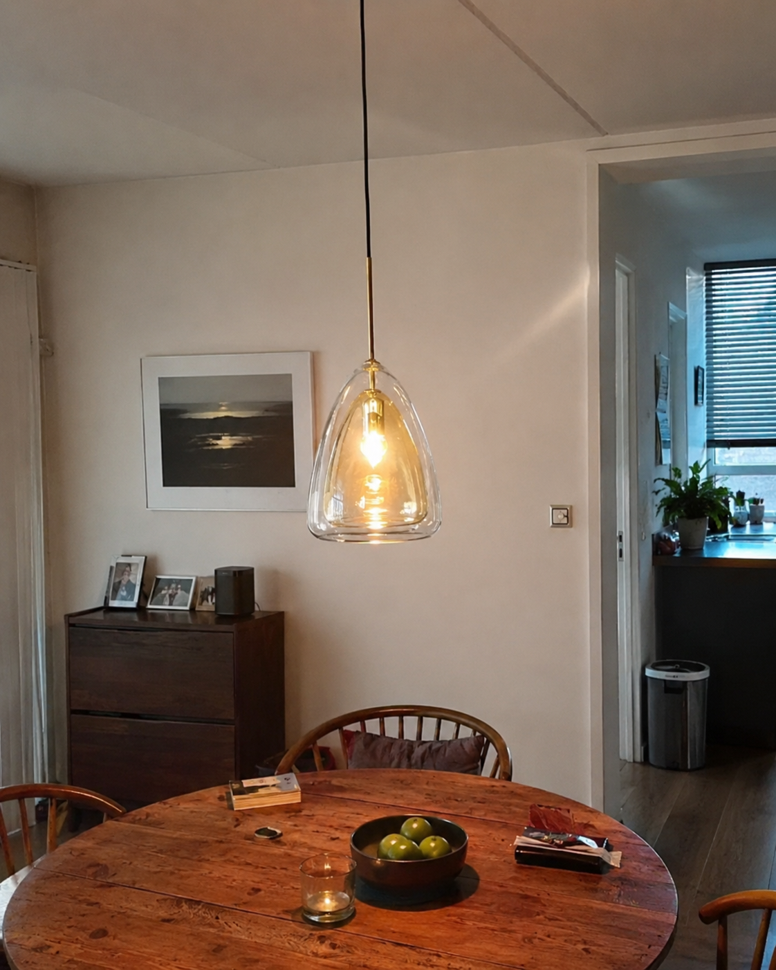 Delphine | Double-Shell Glass Pendant