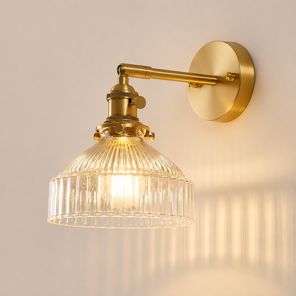 Celine | Ribbed Glass Wall Sconce