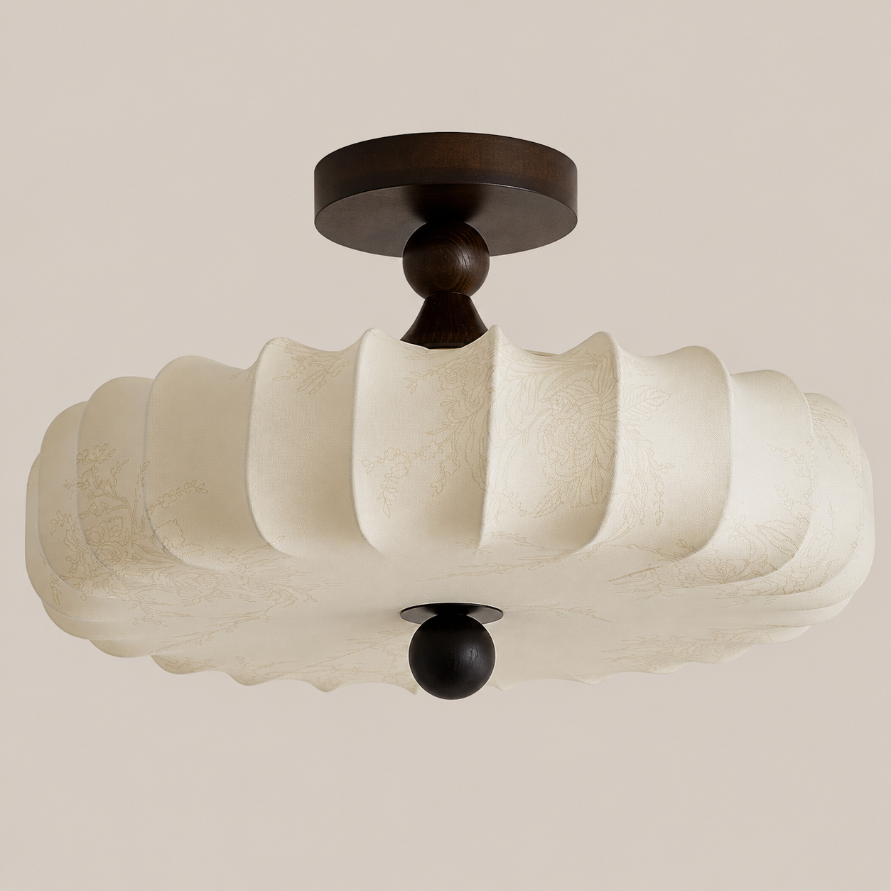 Amelie | Pleated Petal Flush Mount