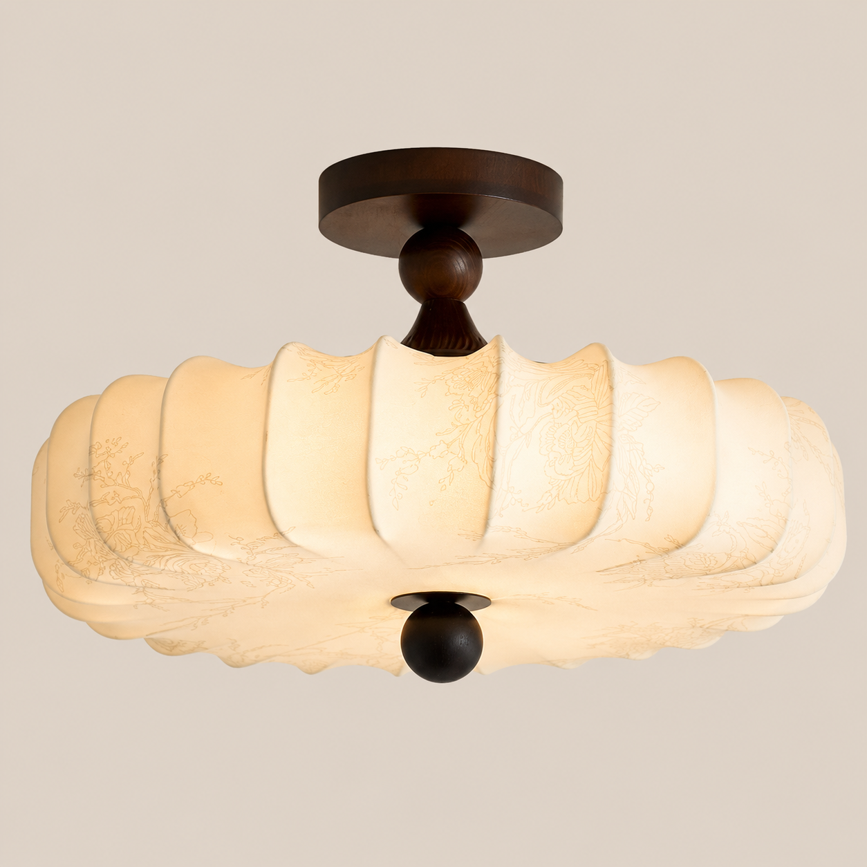 Amelie | Pleated Petal Flush Mount