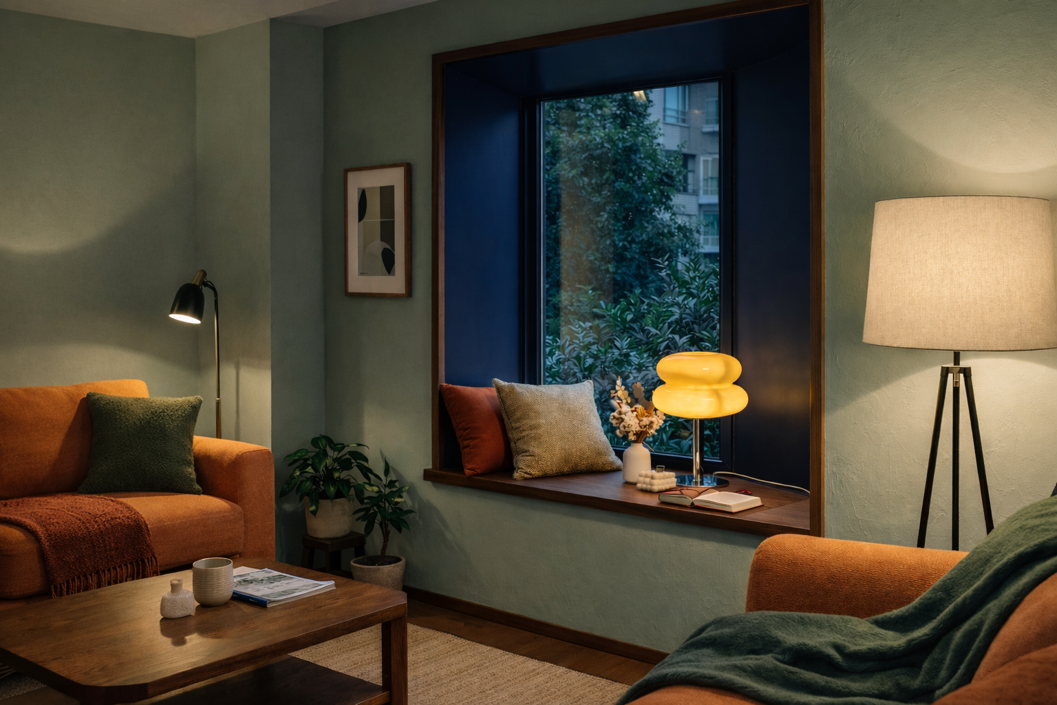 Modern Luxury Orange Table Lamp for Bedroom