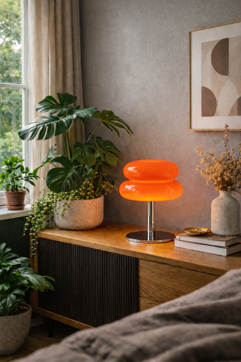 Modern Luxury Orange Table Lamp for Bedroom