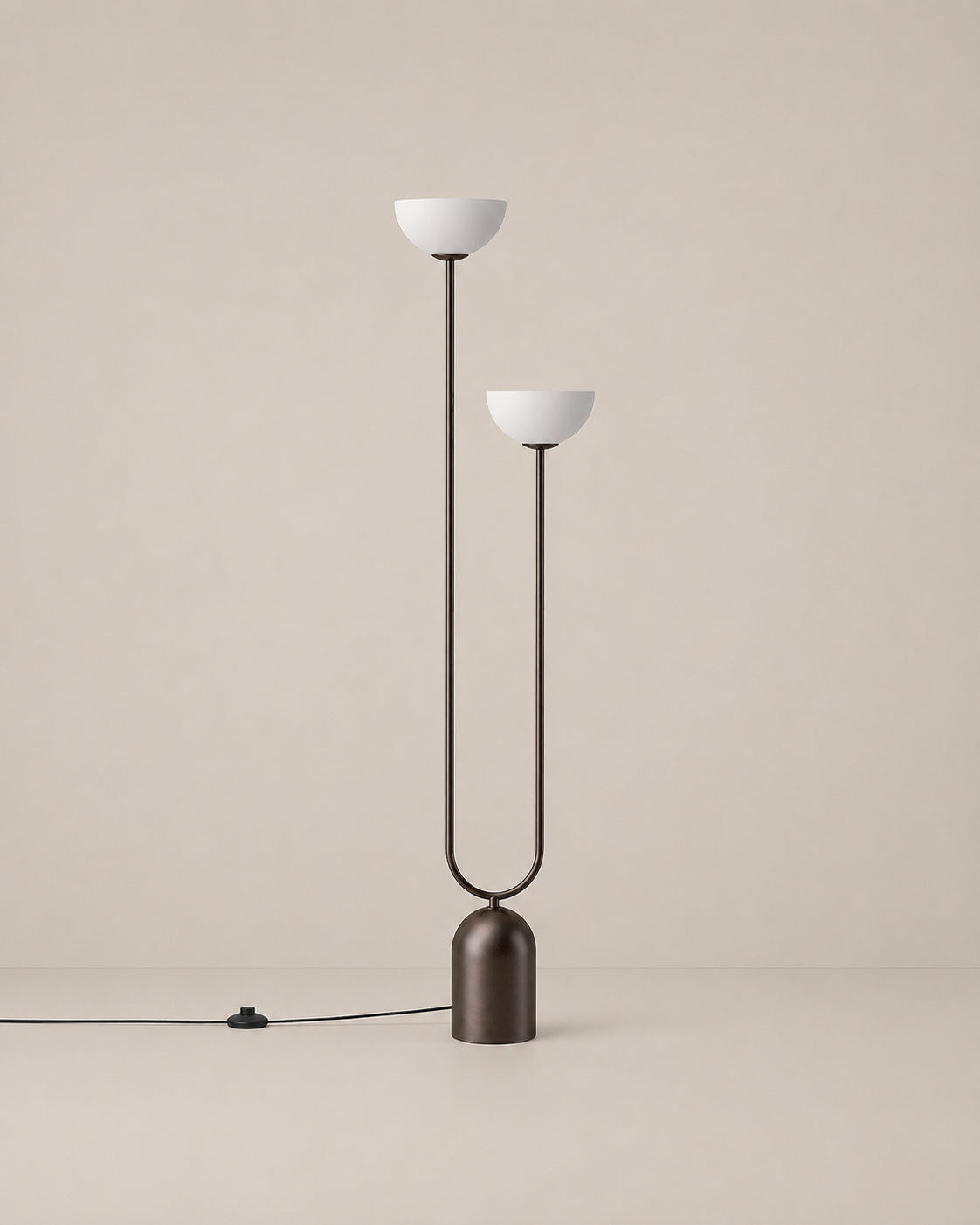 Roman | Dual-Head Arc Floor Lamp