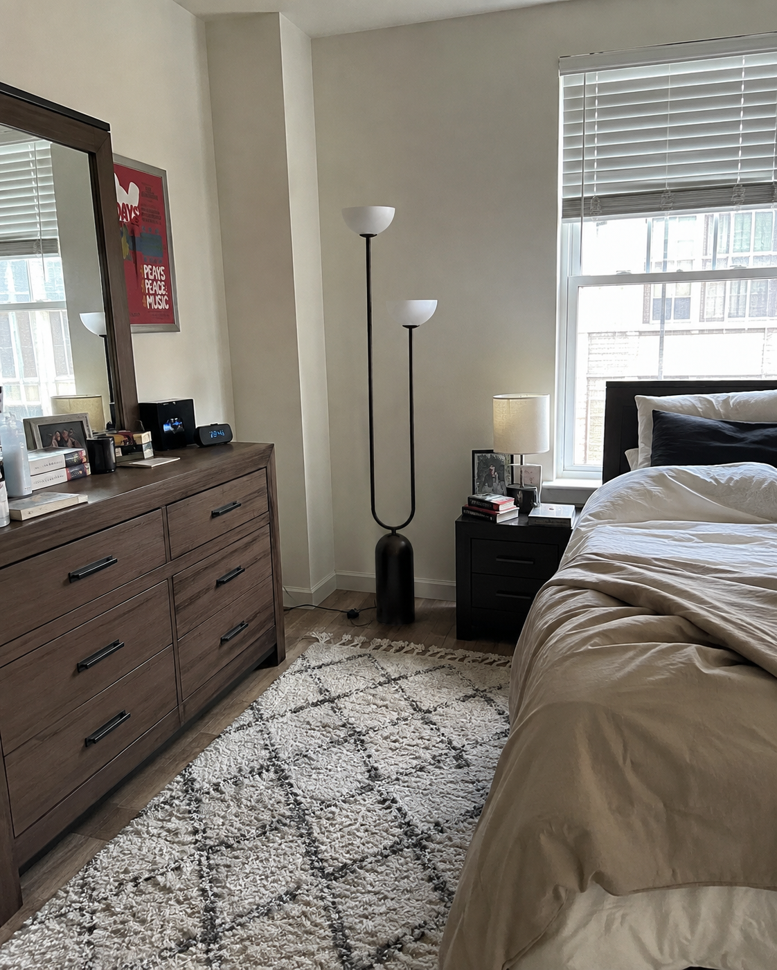 Roman | Dual-Head Arc Floor Lamp