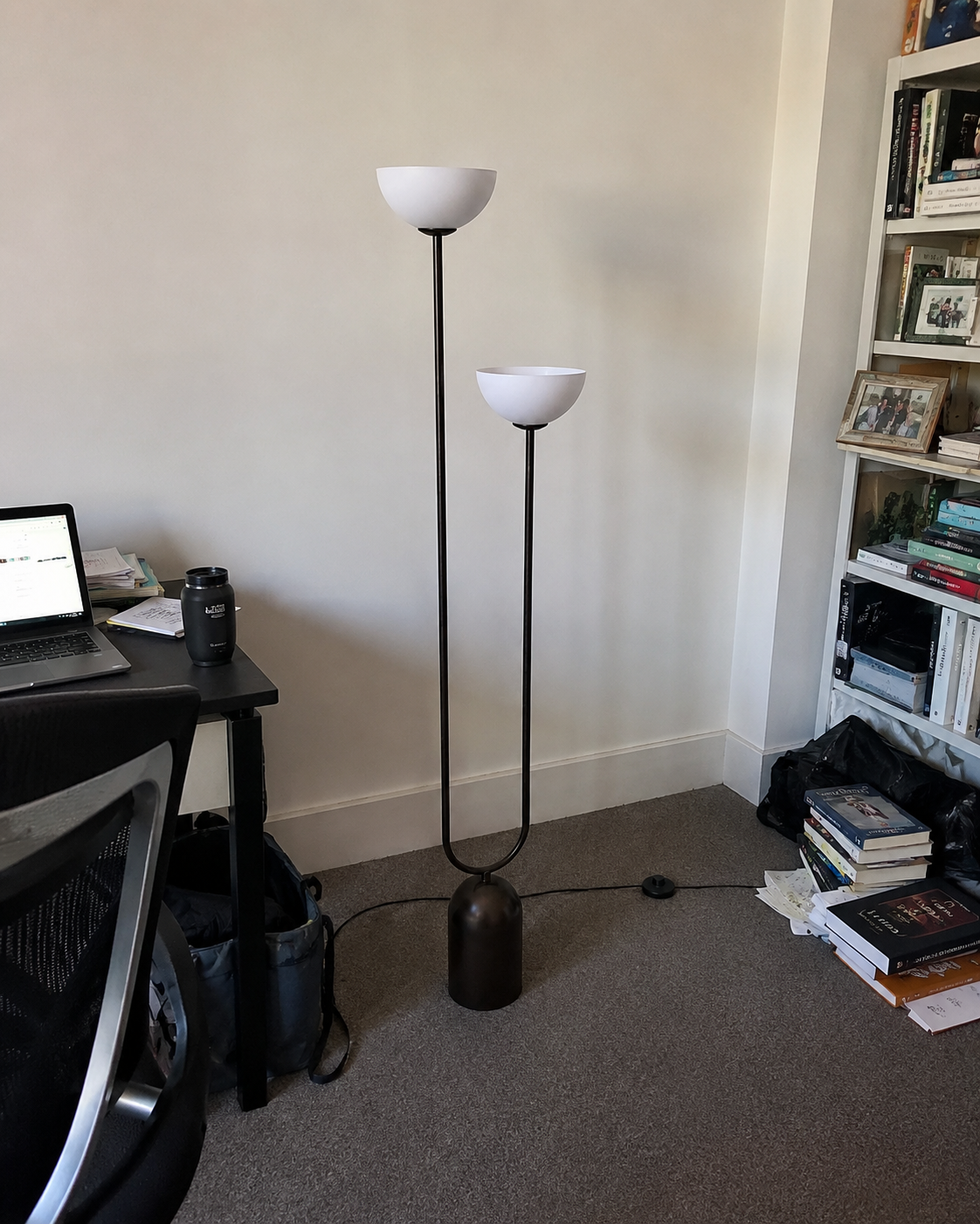 Roman | Dual-Head Arc Floor Lamp