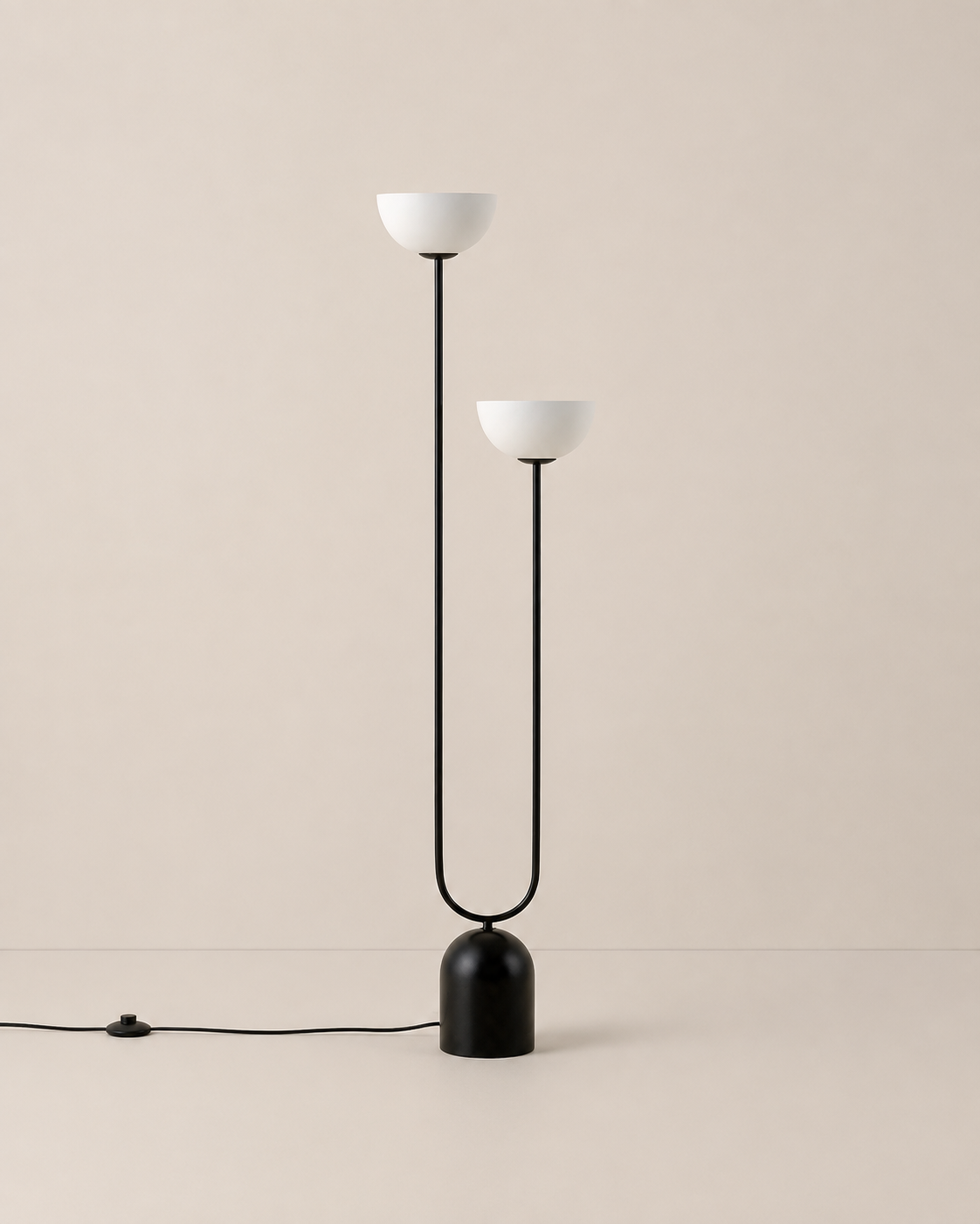 Roman | Dual-Head Arc Floor Lamp