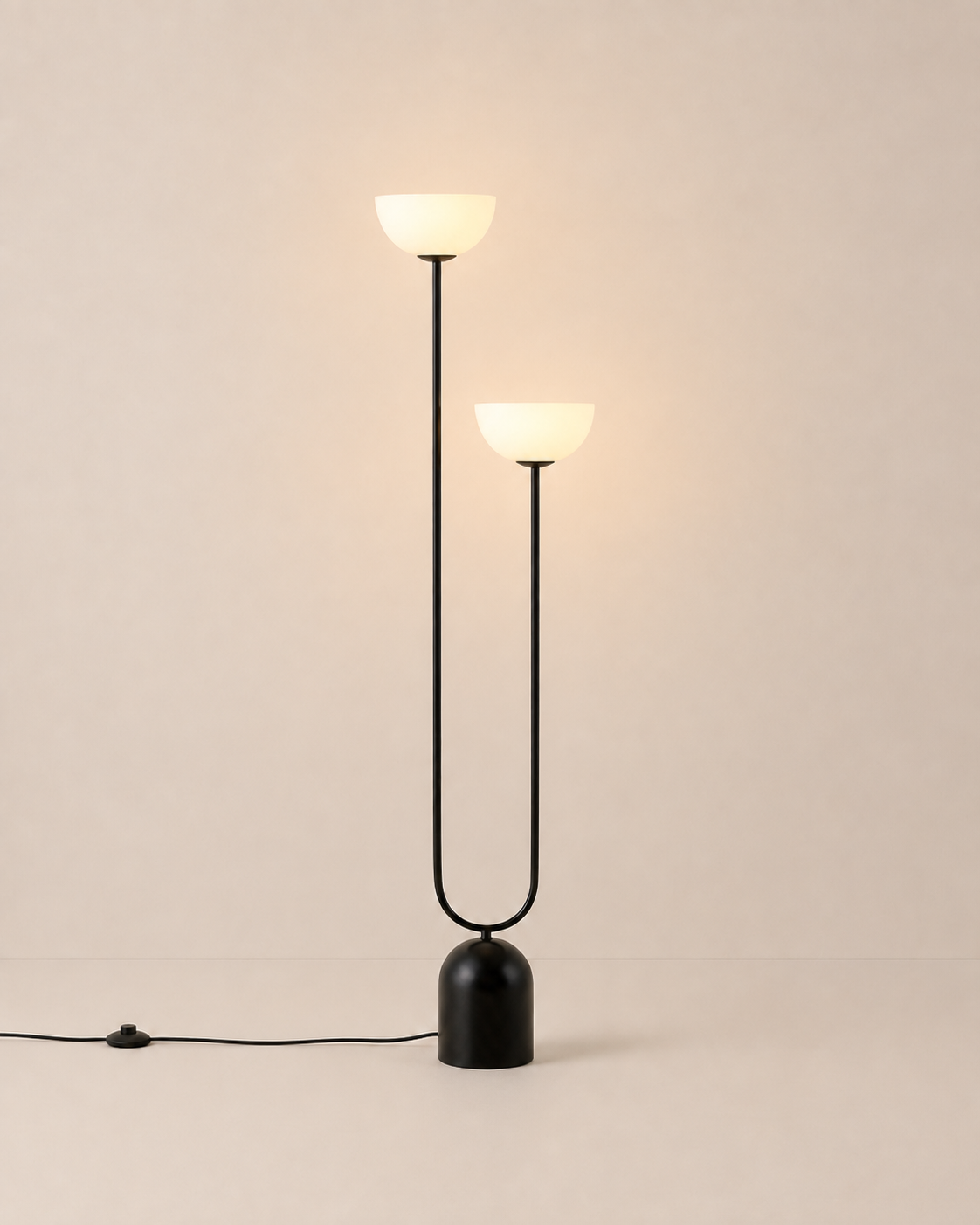 Roman | Dual-Head Arc Floor Lamp