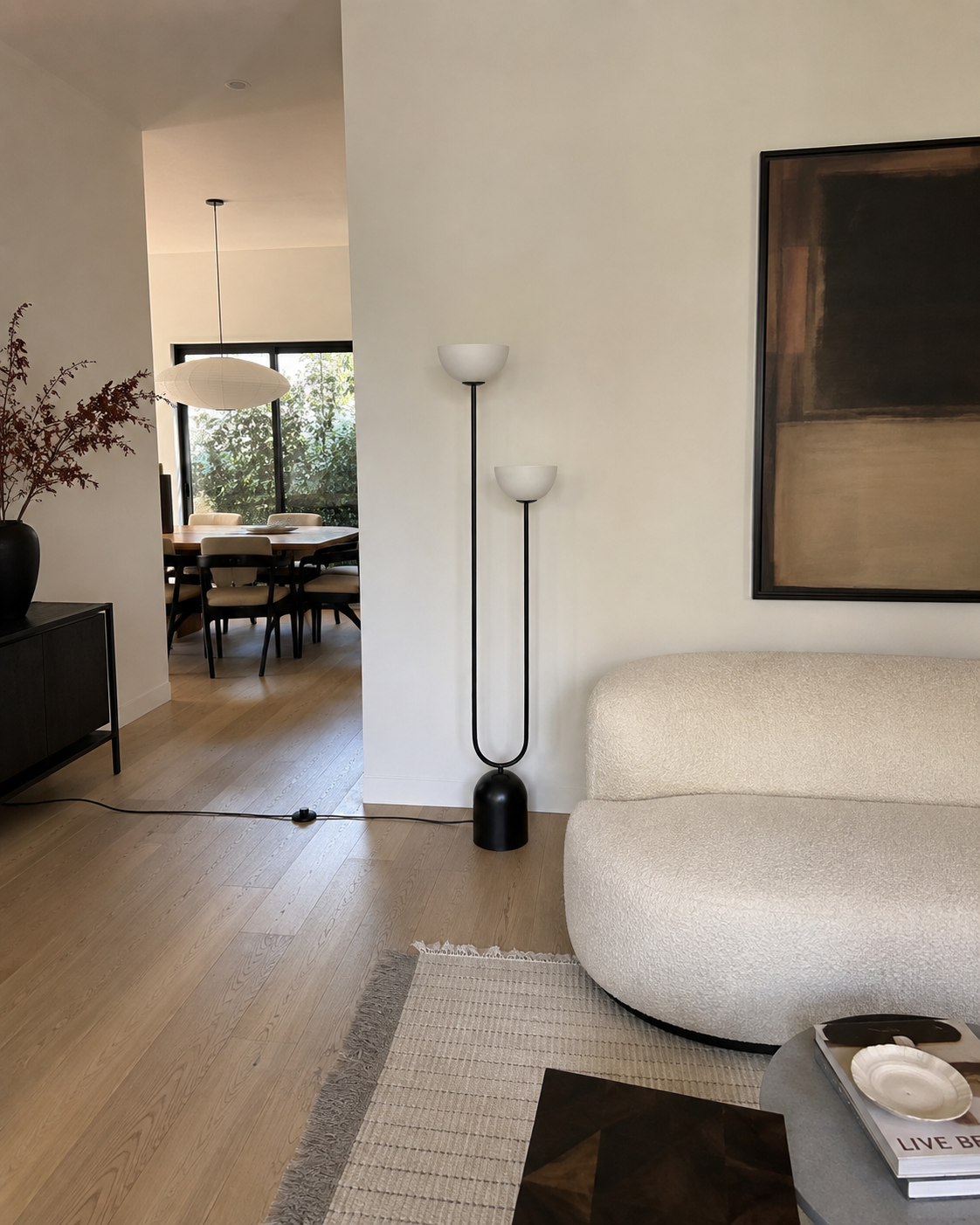 Roman | Dual-Head Arc Floor Lamp