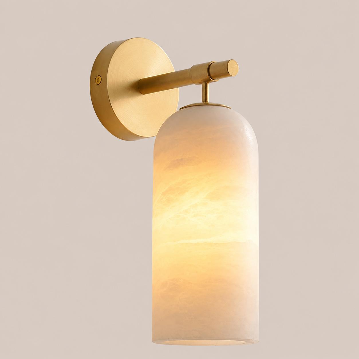 Volta | Alabaster & Brass Wall Sconce