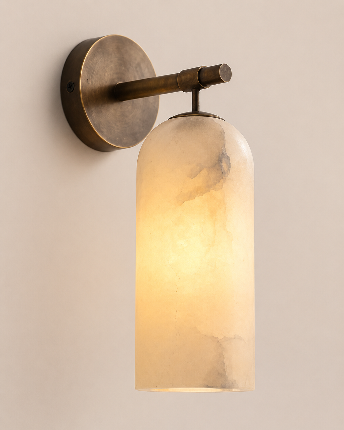 Volta | Alabaster & Brass Wall Sconce