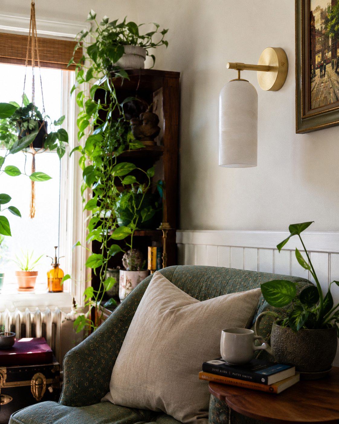 Volta | Alabaster & Brass Wall Sconce