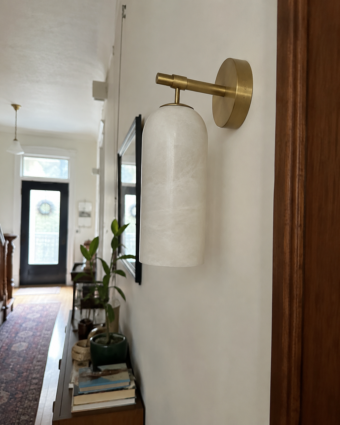 Volta | Alabaster & Brass Wall Sconce