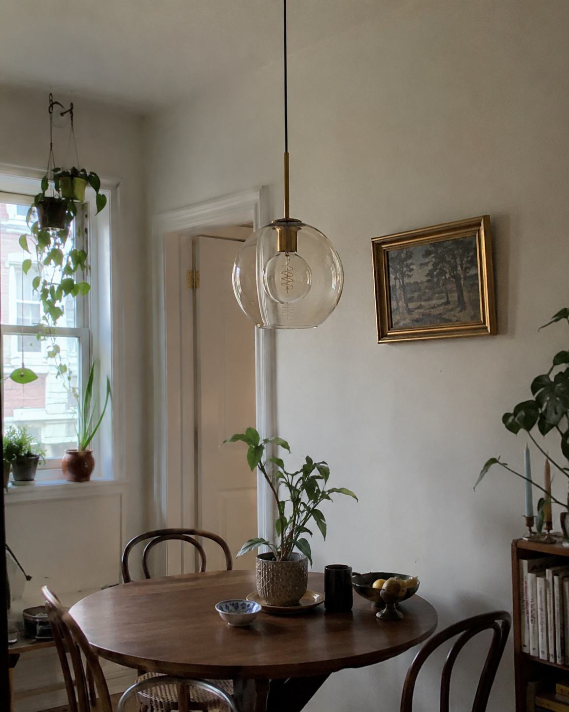 Ora | Cognac Glass Globe Pendant Light