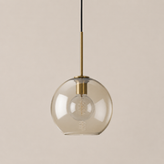 Ora | Cognac Glass Globe Pendant Light