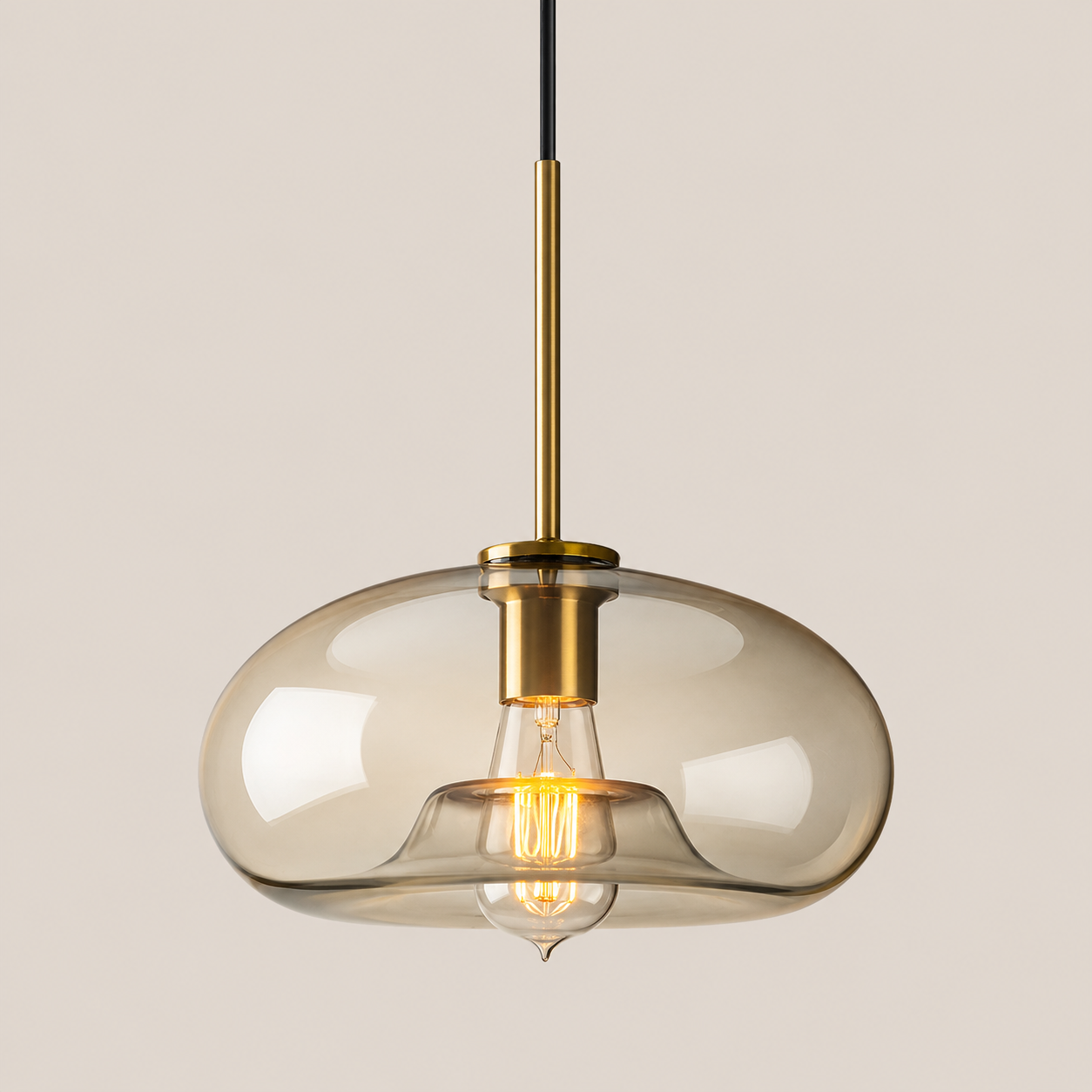 Amora | Cognac Glass Drop Pendant Light