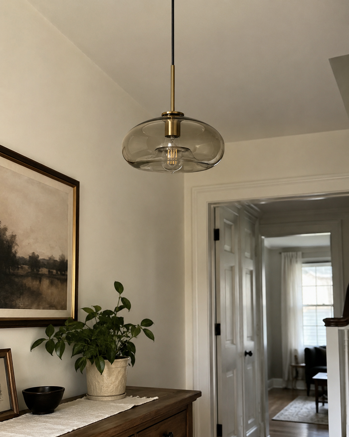 Amora | Cognac Glass Drop Pendant Light