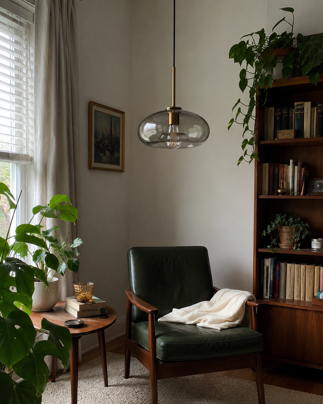 Amora | Cognac Glass Drop Pendant Light