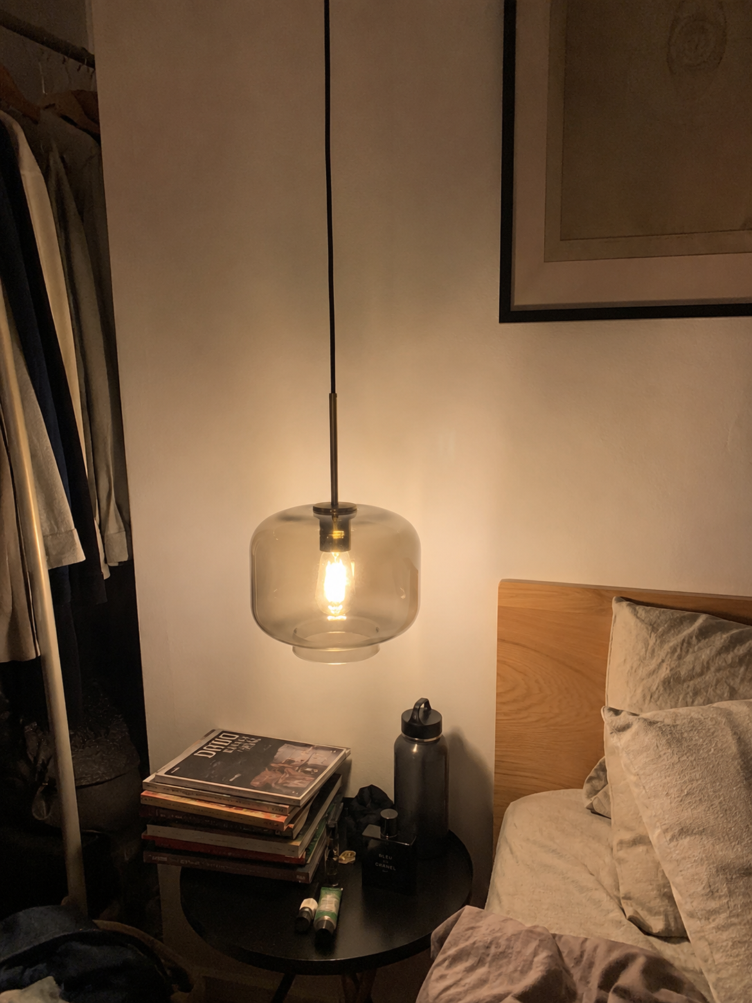Bruma | Cognac Ribbed Glass Pendant Light
