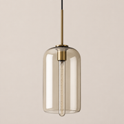 Vela | Cognac Glass Cylinder Pendant Light