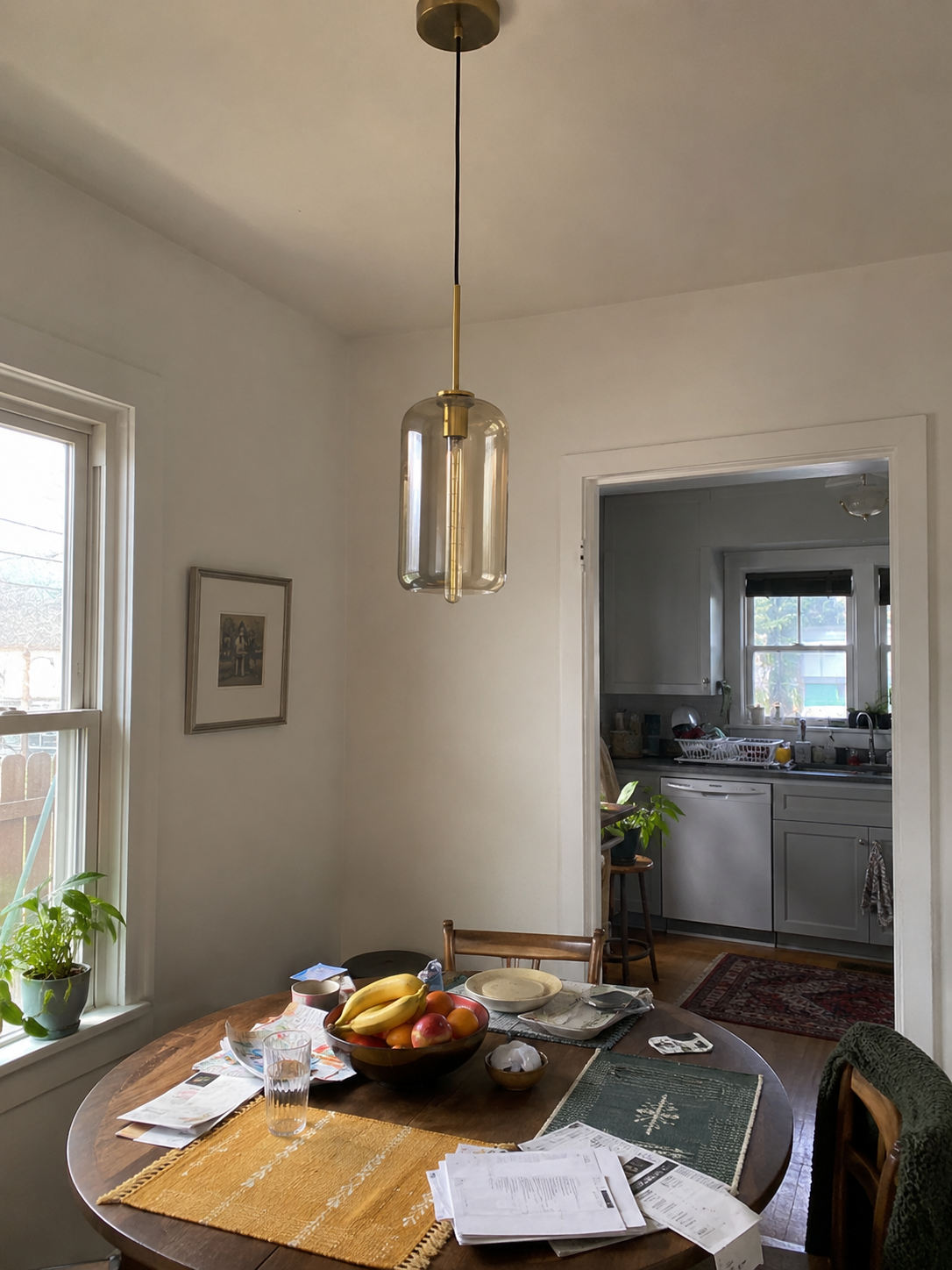 Vela | Cognac Glass Cylinder Pendant Light