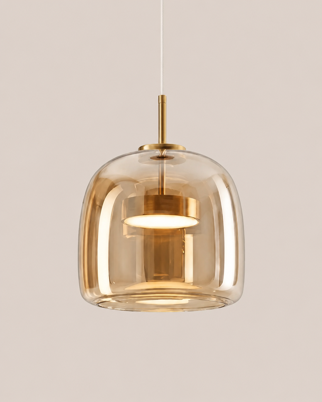 Wisteria | Amber & Smoke Glass Pendant