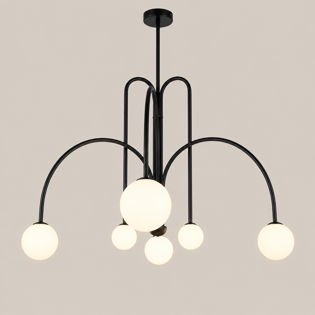 Comet | Glass Globe Cluster Chandelier