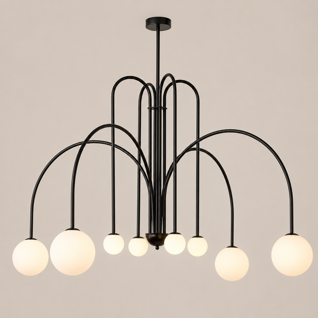 Comet | Glass Globe Cluster Chandelier