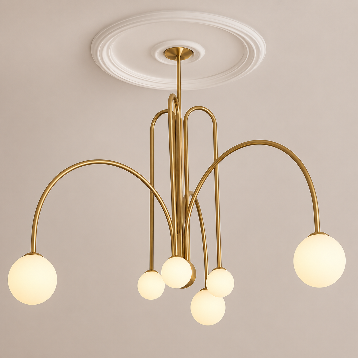 Comet | Glass Globe Cluster Chandelier