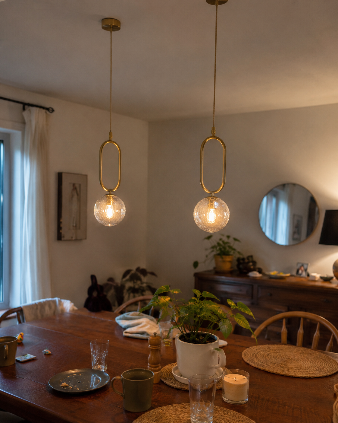 Ori | Copper Glass Globe Pendant