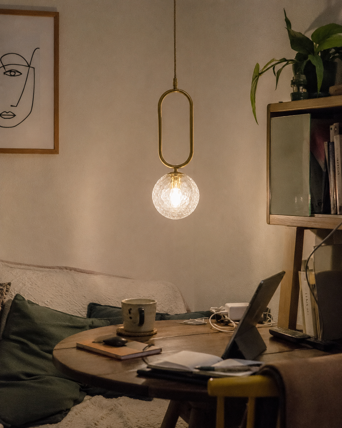 Ori | Copper Glass Globe Pendant