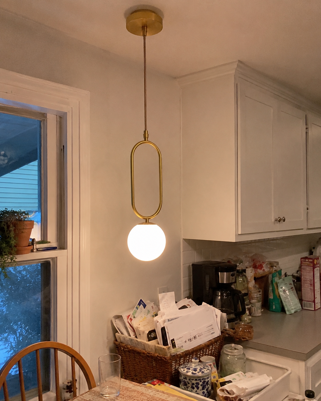 Ori | Copper Glass Globe Pendant