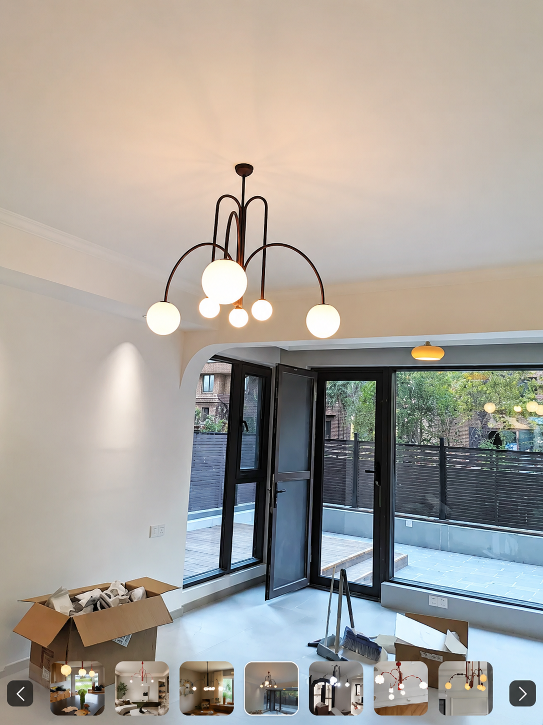 Comet | Glass Globe Cluster Chandelier