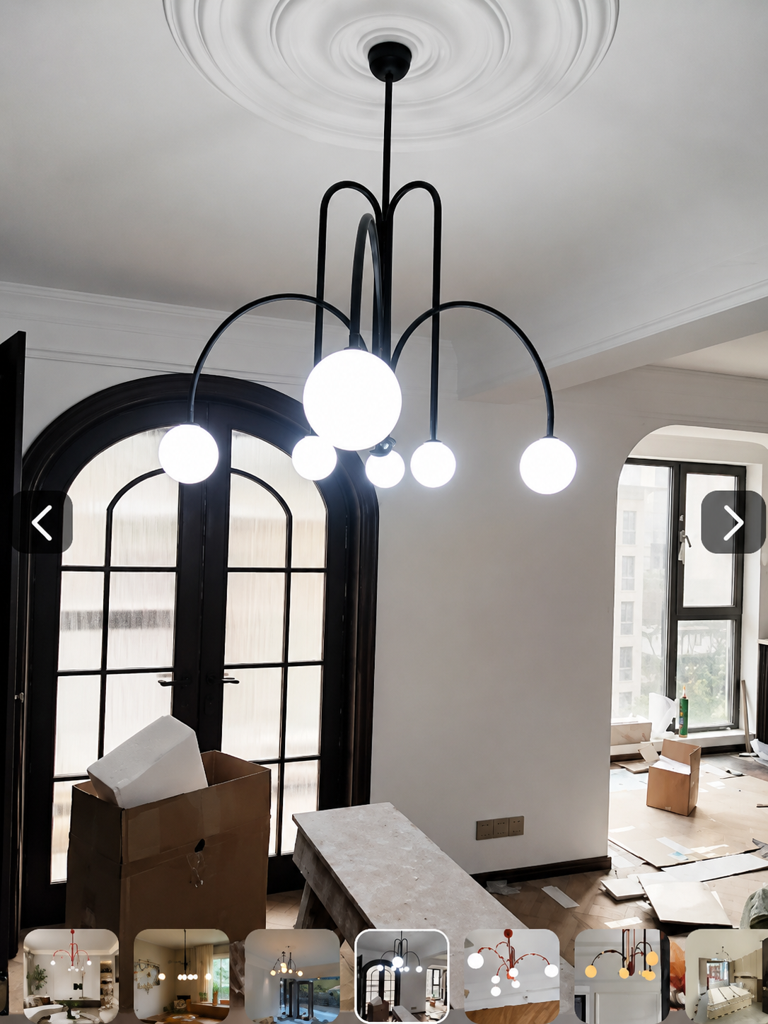 Comet | Glass Globe Cluster Chandelier