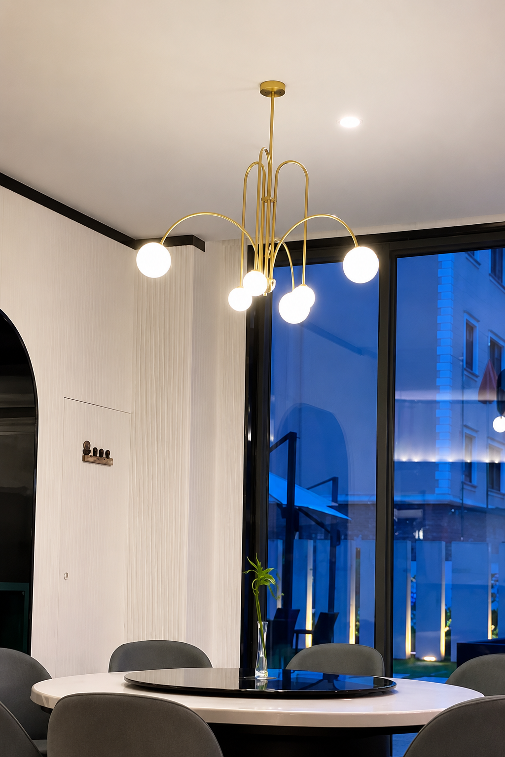 Comet | Glass Globe Cluster Chandelier