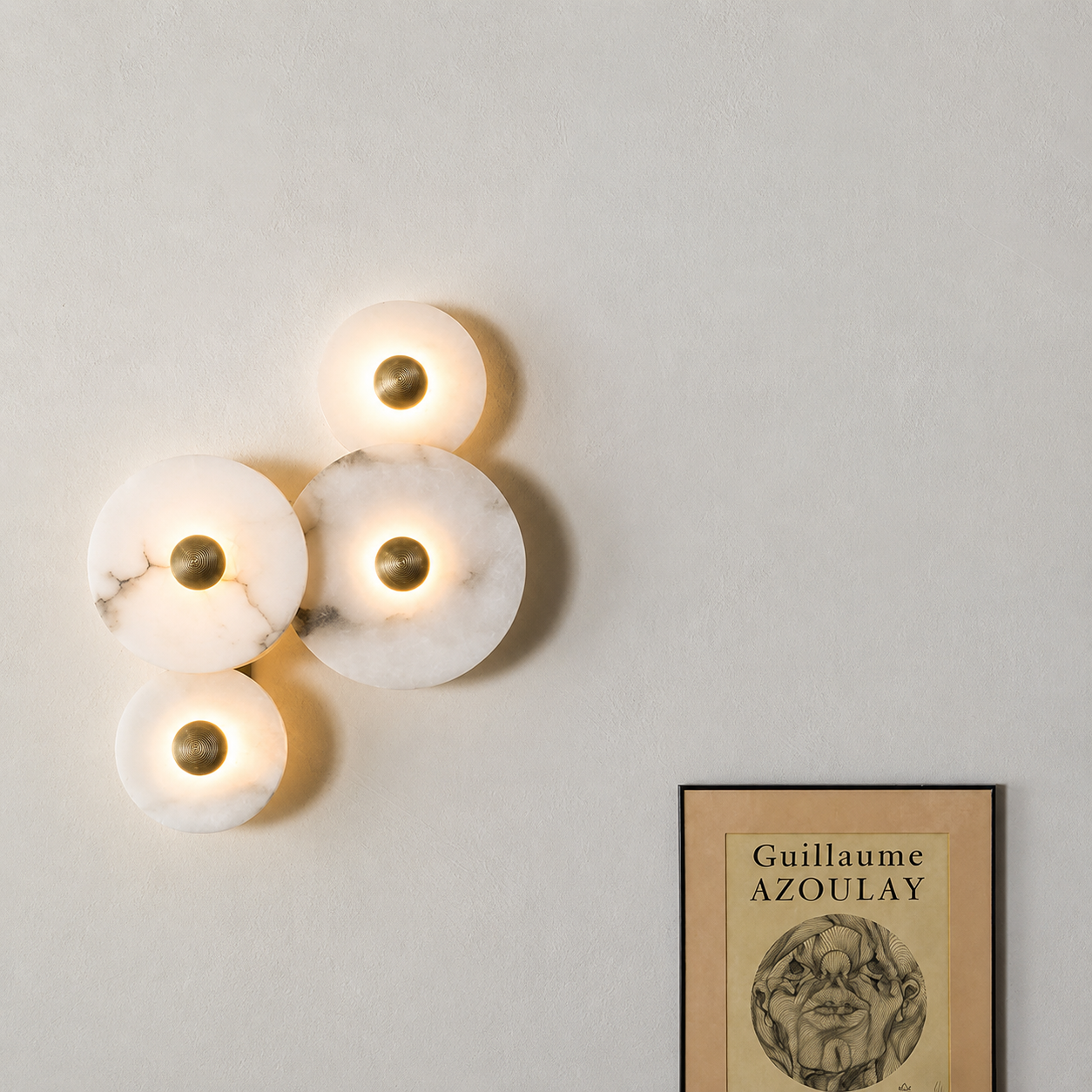 Selene | Round Marble Wall Sconce