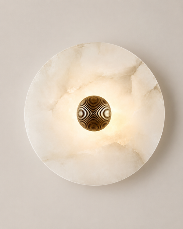 Selene | Round Marble Wall Sconce