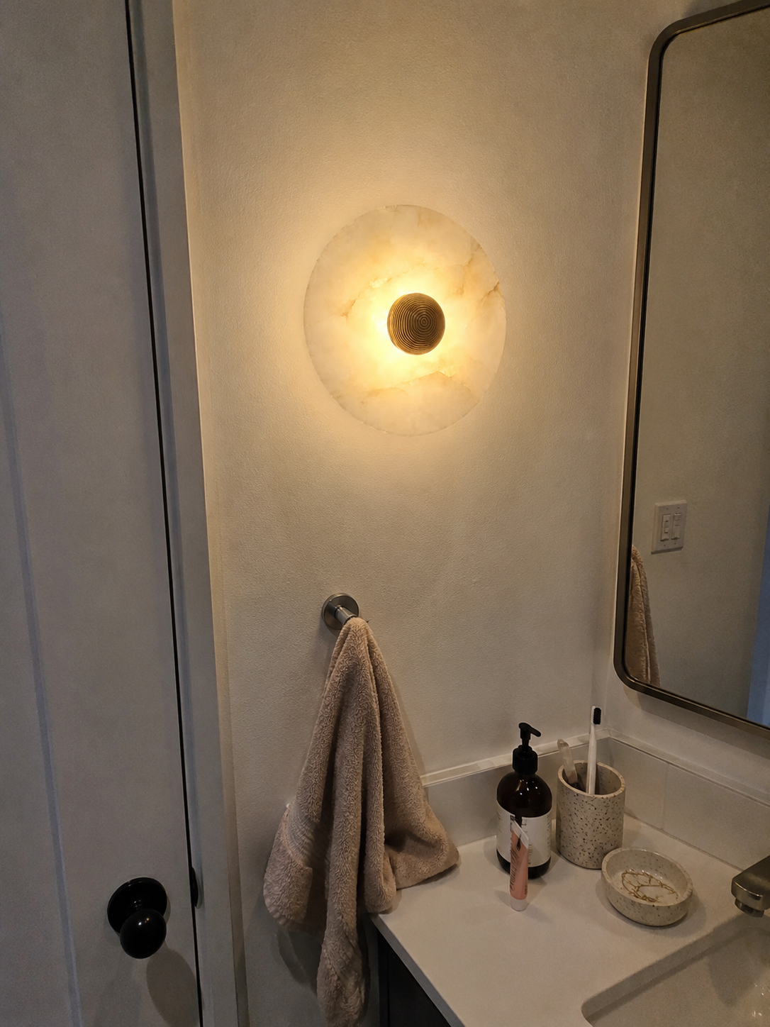 Selene | Round Marble Wall Sconce