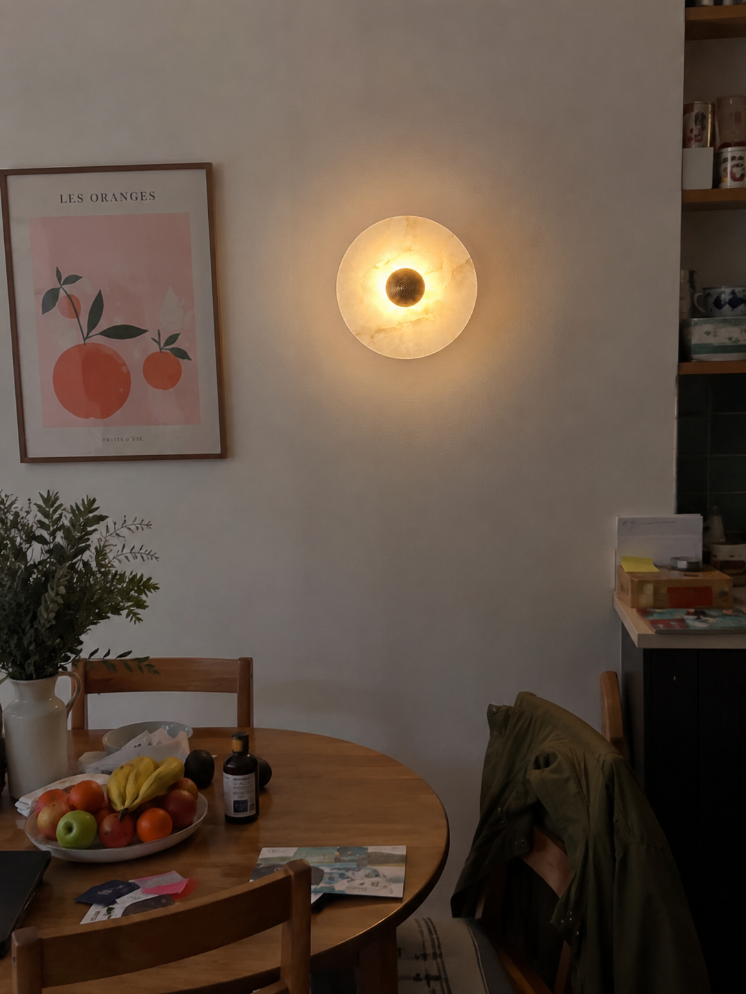 Selene | Round Marble Wall Sconce