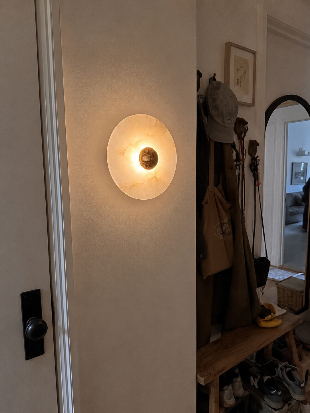 Selene | Round Marble Wall Sconce