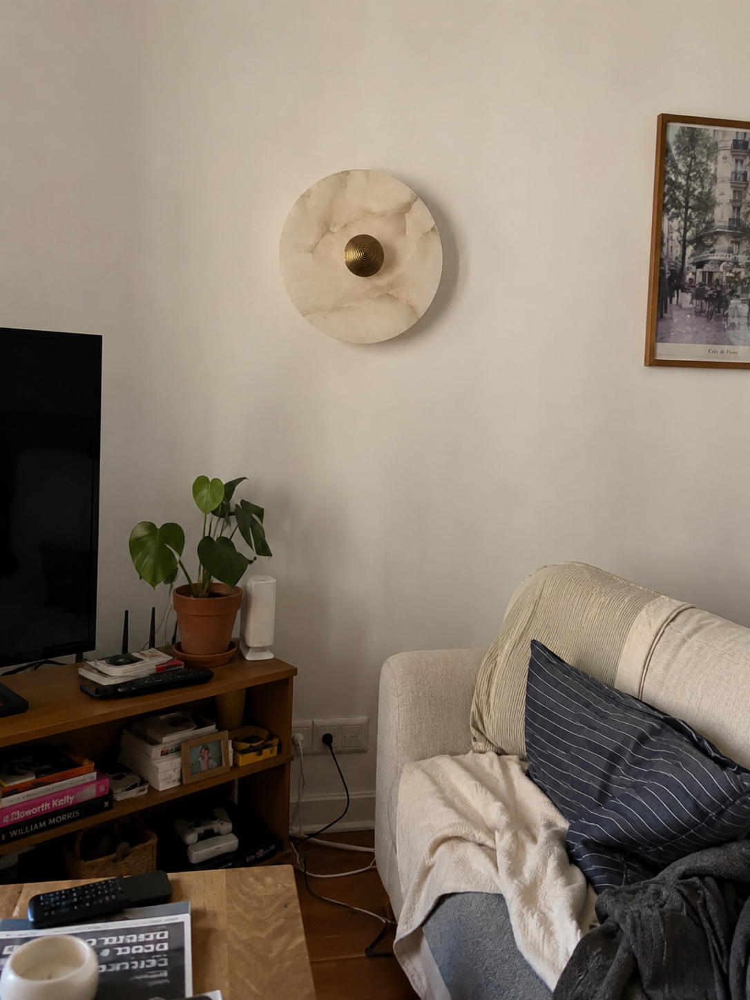 Selene | Round Marble Wall Sconce