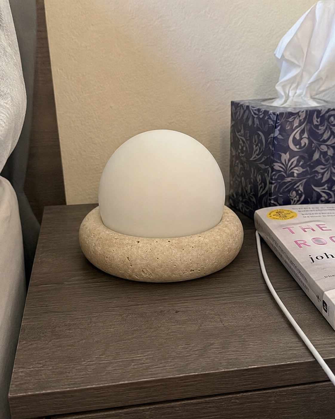 Pebble | Cordless Stone Dome Lamp