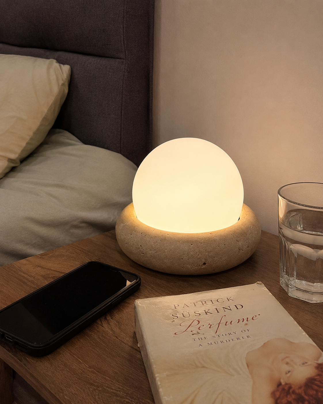 Pebble | Cordless Stone Dome Lamp