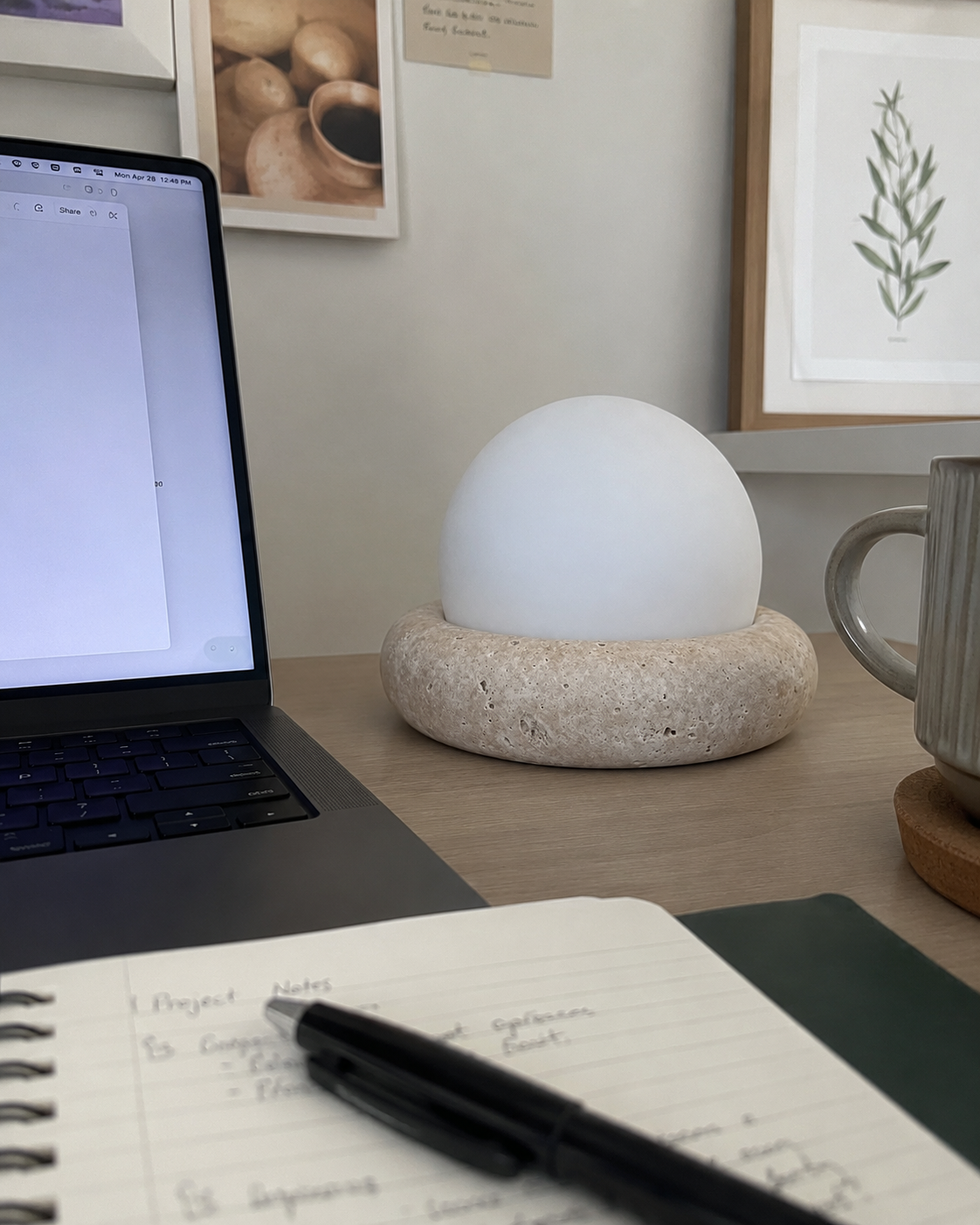 Pebble | Cordless Stone Dome Lamp