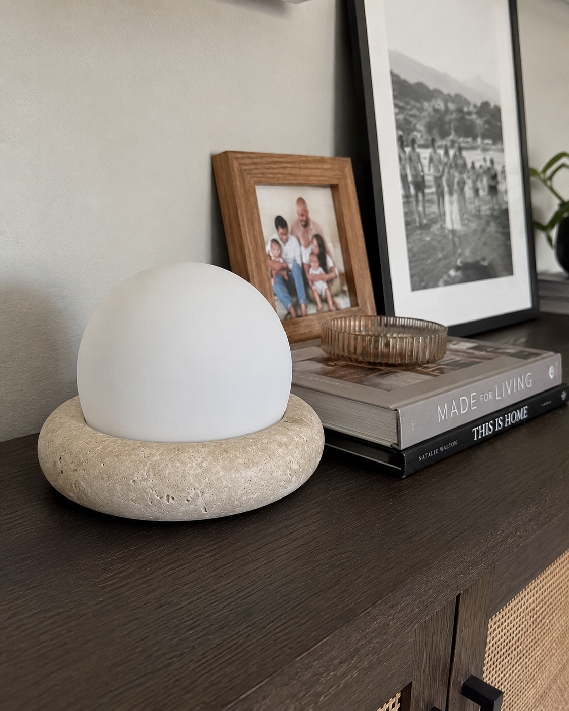 Pebble | Cordless Stone Dome Lamp