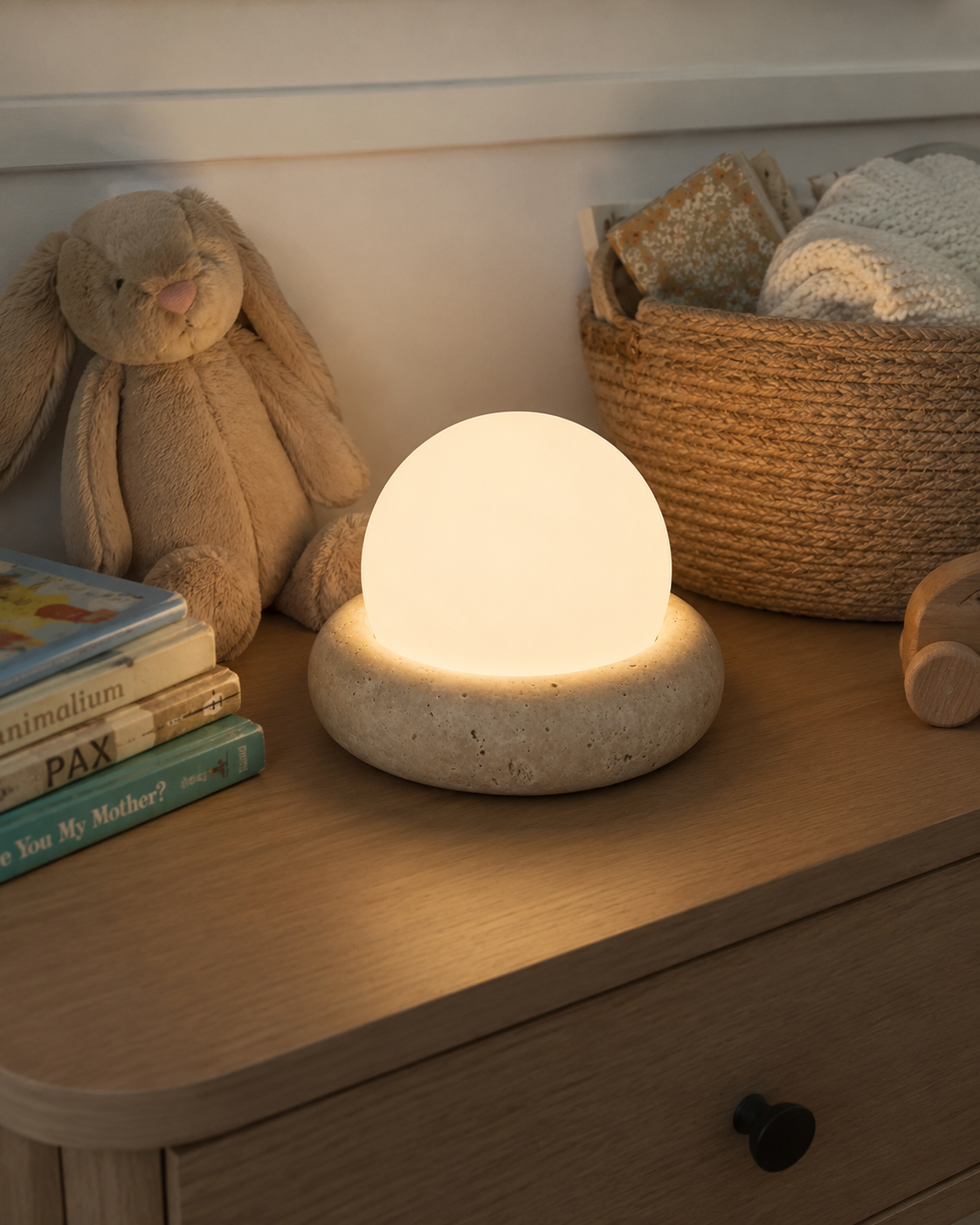 Pebble | Cordless Stone Dome Lamp