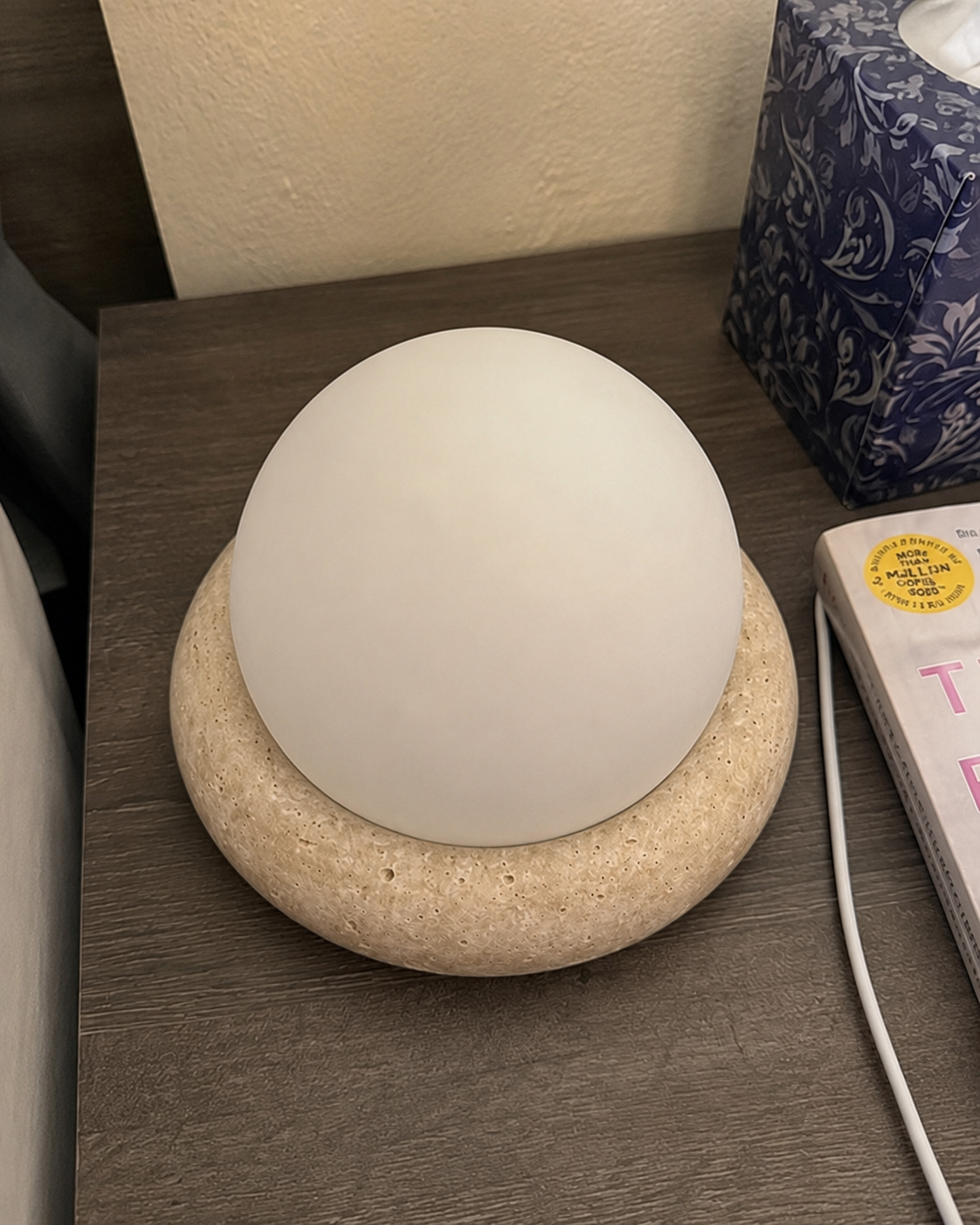 Pebble | Cordless Stone Dome Lamp